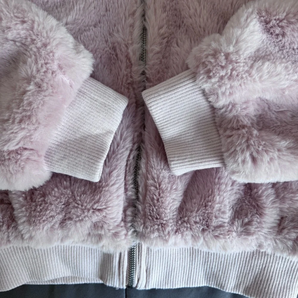 Women’s Pink Teddy Zip Jacket Size Medium - Picture 5 of 5